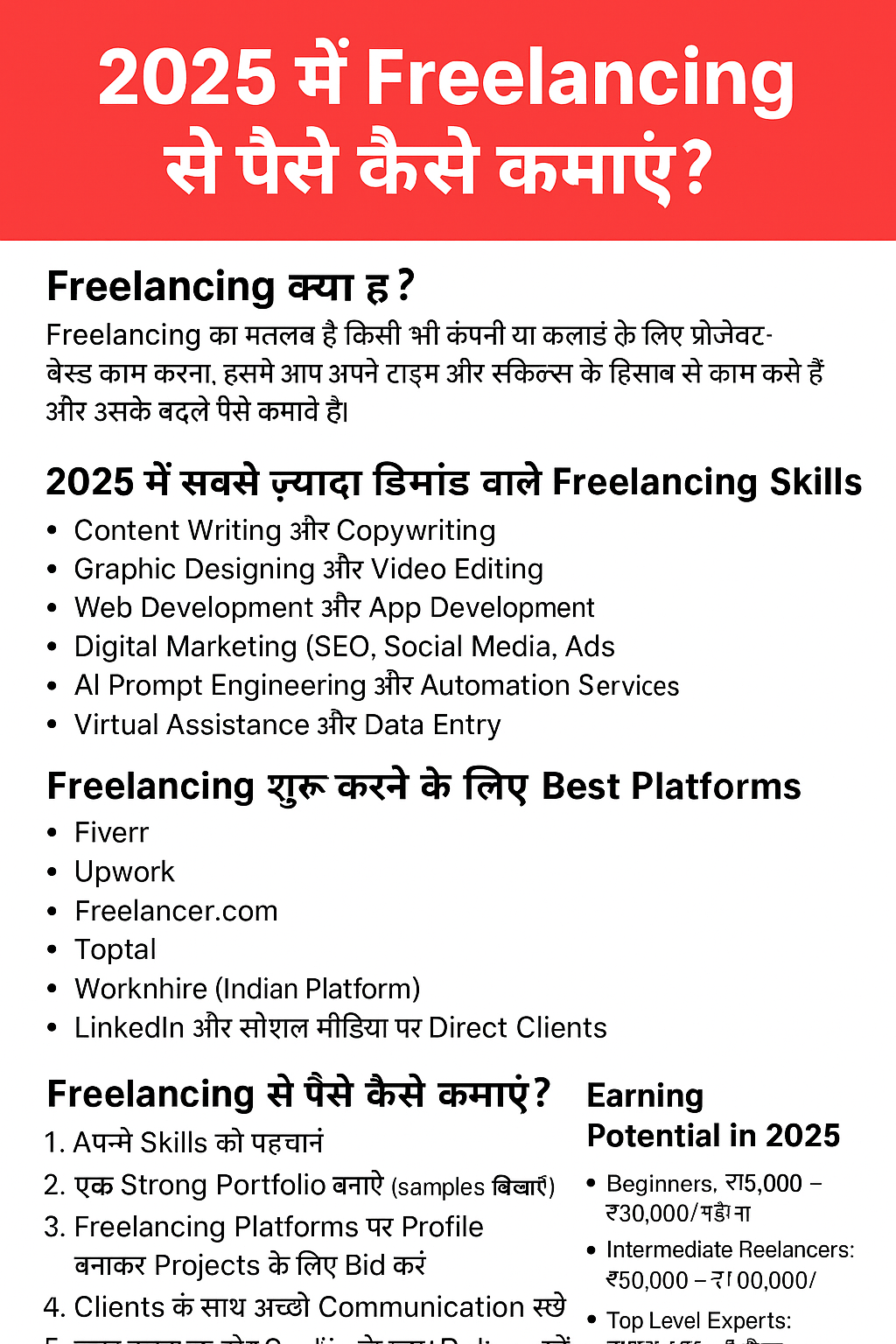 How to earn money from freelancing in 2025?